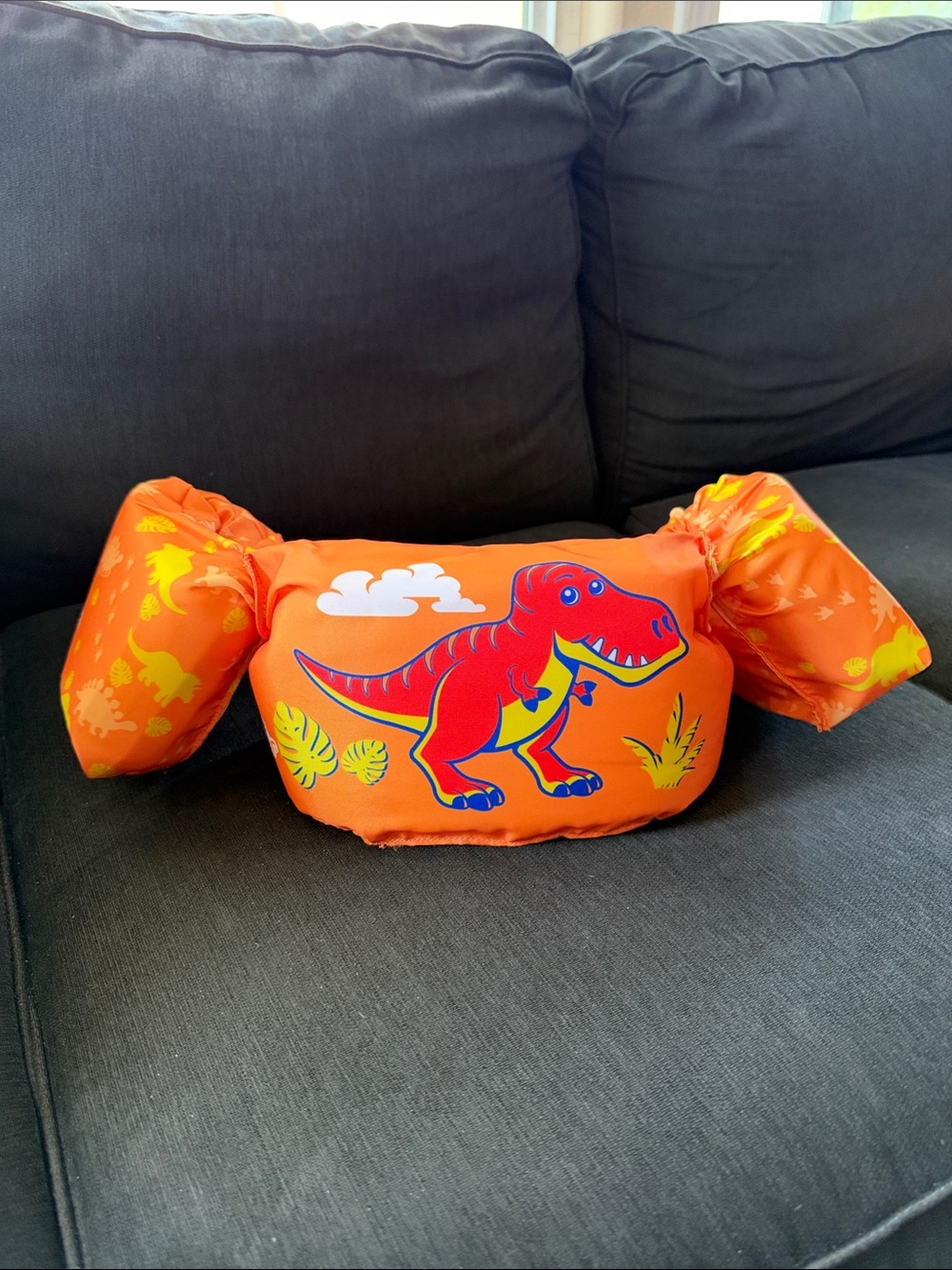 Unbranded Kids Orange Dinosaur Swim Arm Floaties
